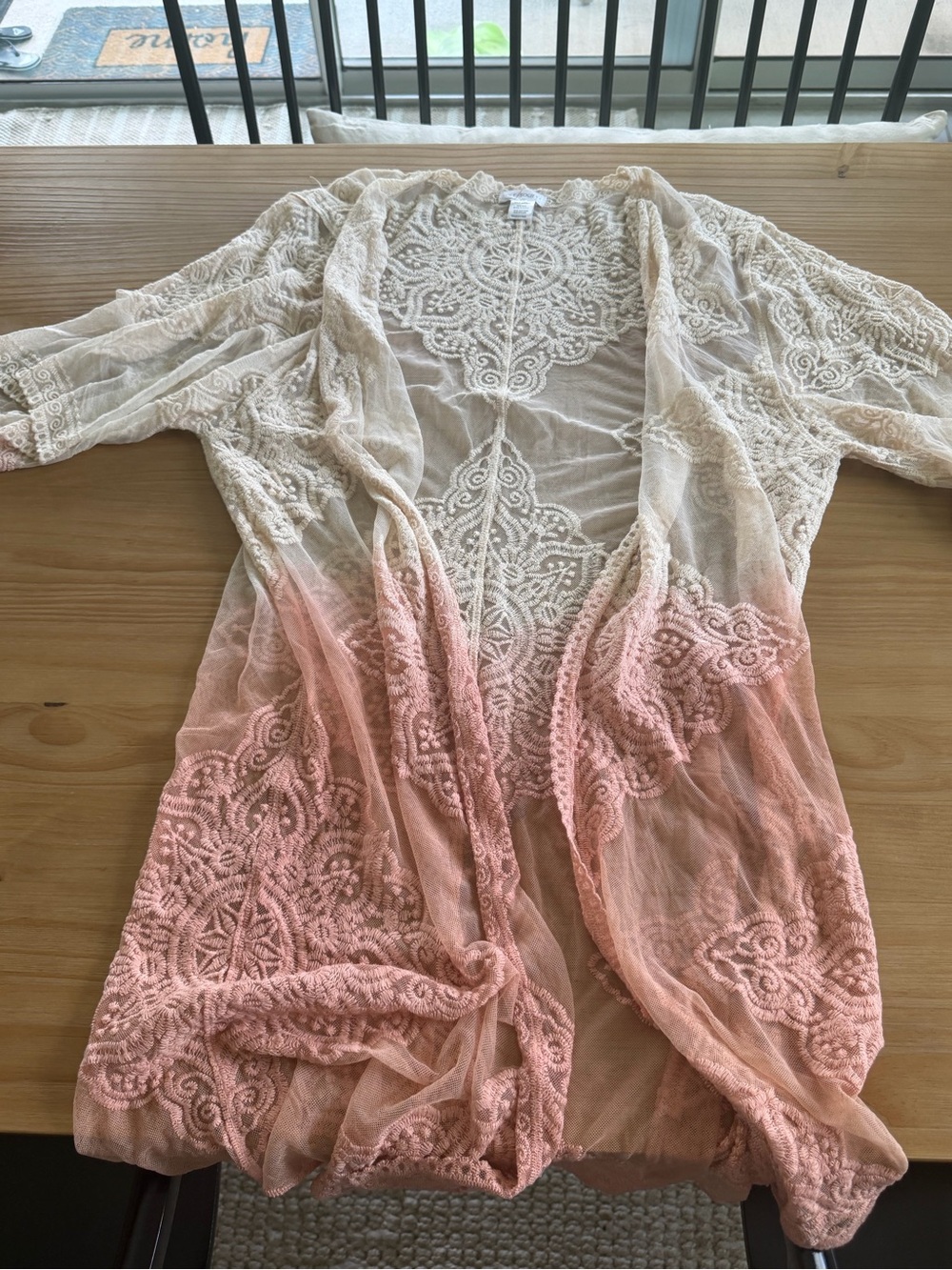 Sole Society Cream Lace Overlay Top